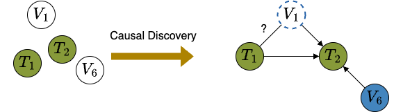 discovery on targets and adjustment set